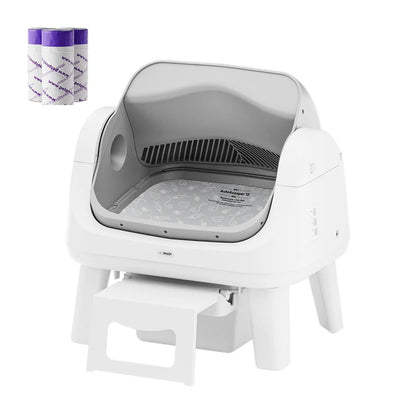 Petpivot Autoscooper 12 Lite Open-Top Automatic Self-Cleaning Cat Litter Box with Easy-Entry Front Step and Triple Safety Protection, No App Required