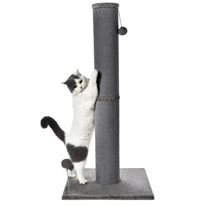 MADE 4 PETS Indoor Cat Scratching Post - 41.73" Height, Sturdy Base, Replaceable Spring Toy, Compact Design for Nail Health