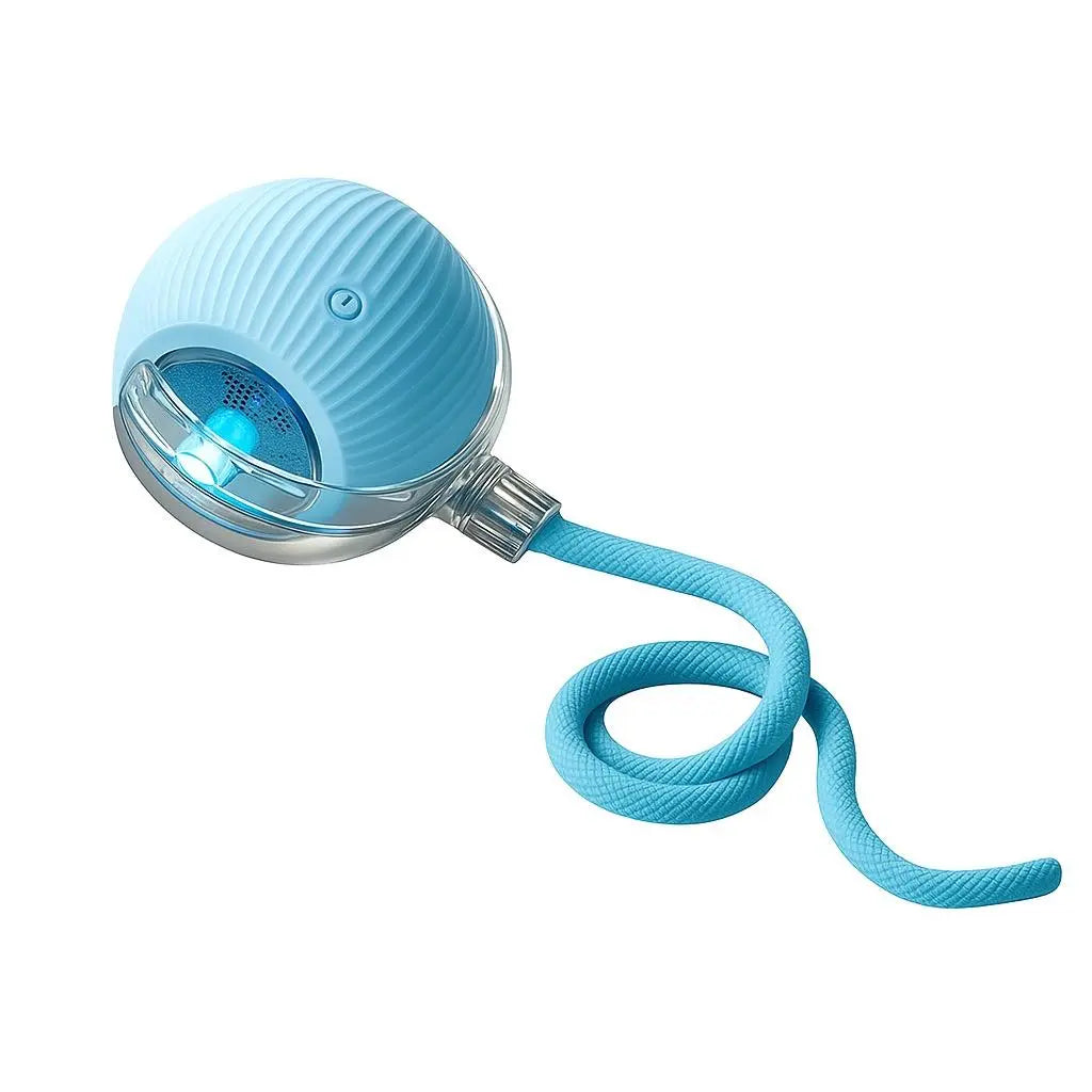 Mizusu Interactive Teaser Toy for Cats and Dogs with Two Additional Tails - Rolling Ball Toy for Kittens and Pets, Ideal Dog and Cat Accessories