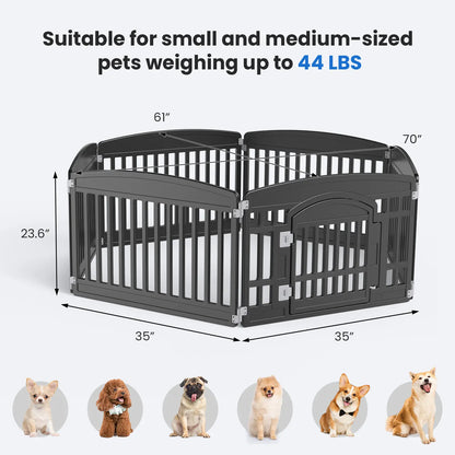 Summer Sale: Portable Plastic Pet Playpen - Durable Puppy Exercise Pen with Lockable Gate and Non-Slip Bottom for Indoor and Outdoor Use