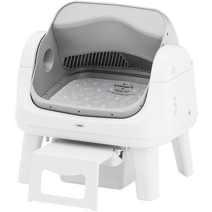 Petpivot Autoscooper 12 Lite Open-Top Automatic Self-Cleaning Cat Litter Box with Easy-Entry Front Step and Triple Safety Protection, No App Required