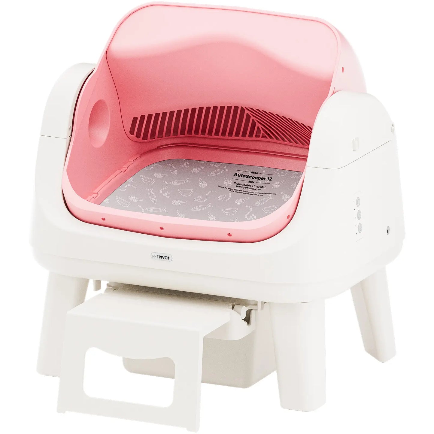 Petpivot Autoscooper 12 Lite Open-Top Automatic Self-Cleaning Cat Litter Box with Easy-Entry Front Step and Triple Safety Protection, No App Required