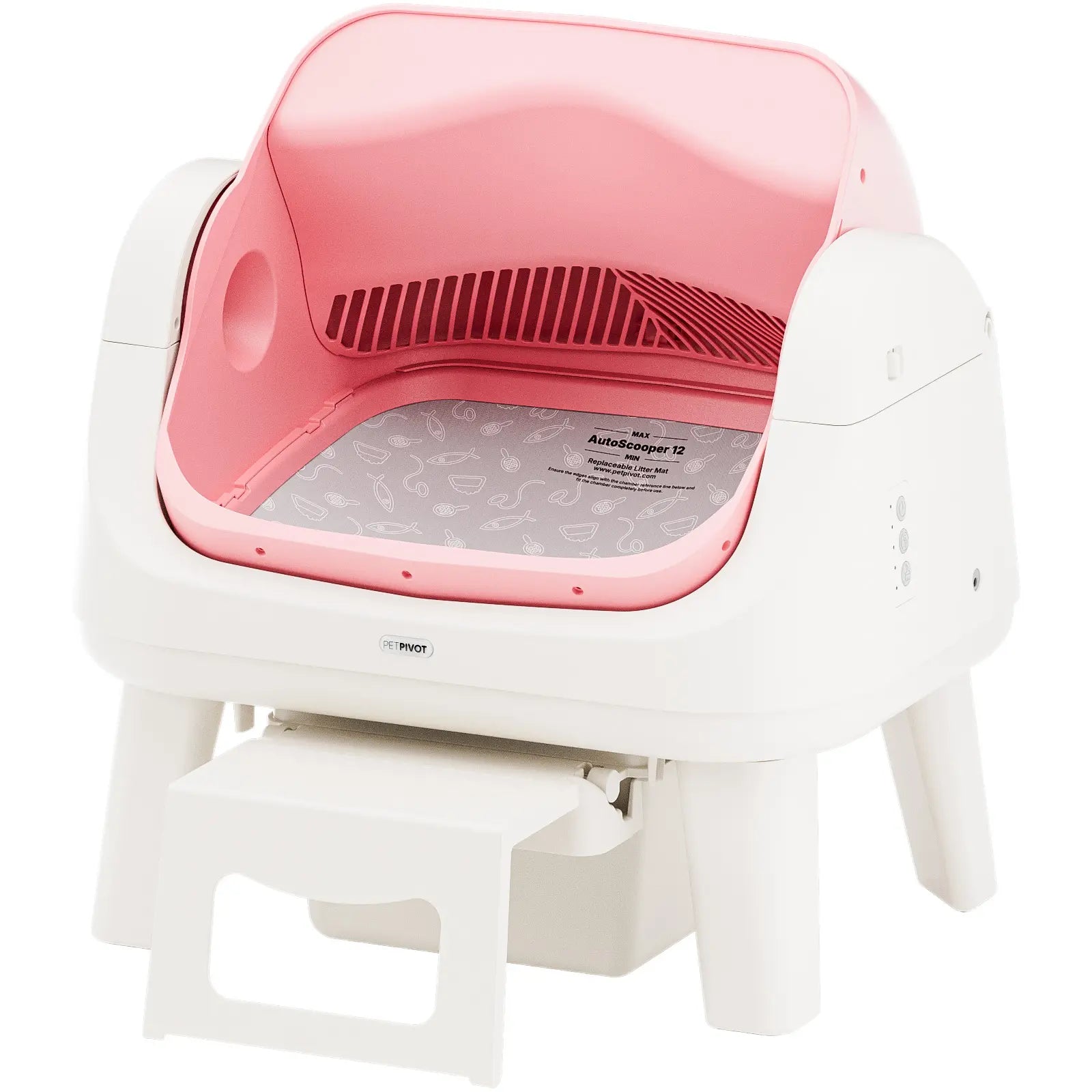 Petpivot Autoscooper 12 Lite Open-Top Automatic Self-Cleaning Cat Litter Box with Easy-Entry Front Step and Triple Safety Protection, No App Required