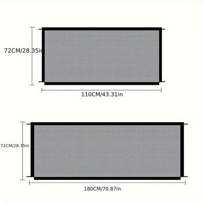 Pet Safety Folding Mesh Gate - Portable Dog Barrier and Child Safety Enclosure for Stairs and Doorways
