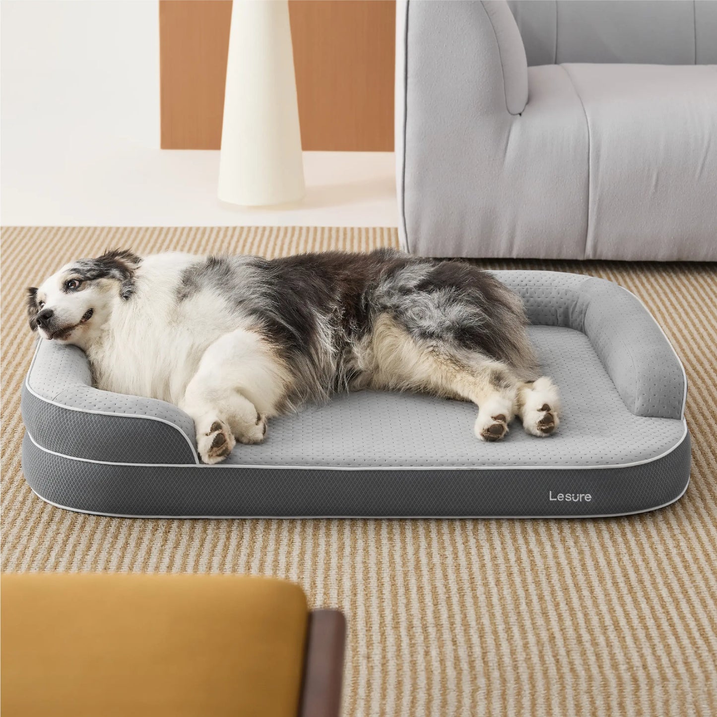 Lesure Realortho Orthopedic Dog Bed for Joint Support in Large and Senior Dogs
