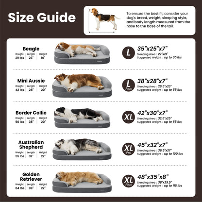 Lesure Realortho Orthopedic Dog Bed for Joint Support in Large and Senior Dogs