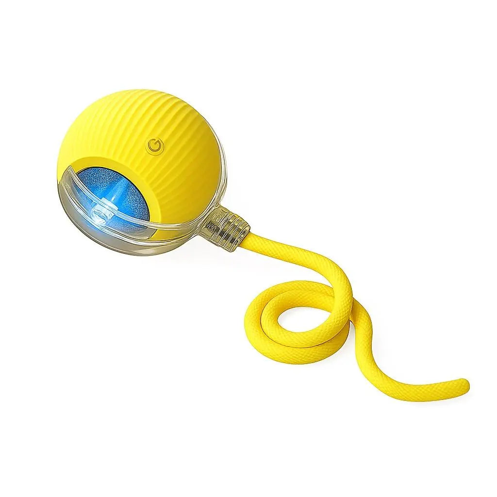 Mizusu Interactive Teaser Toy for Cats and Dogs with Two Additional Tails - Rolling Ball Toy for Kittens and Pets, Ideal Dog and Cat Accessories